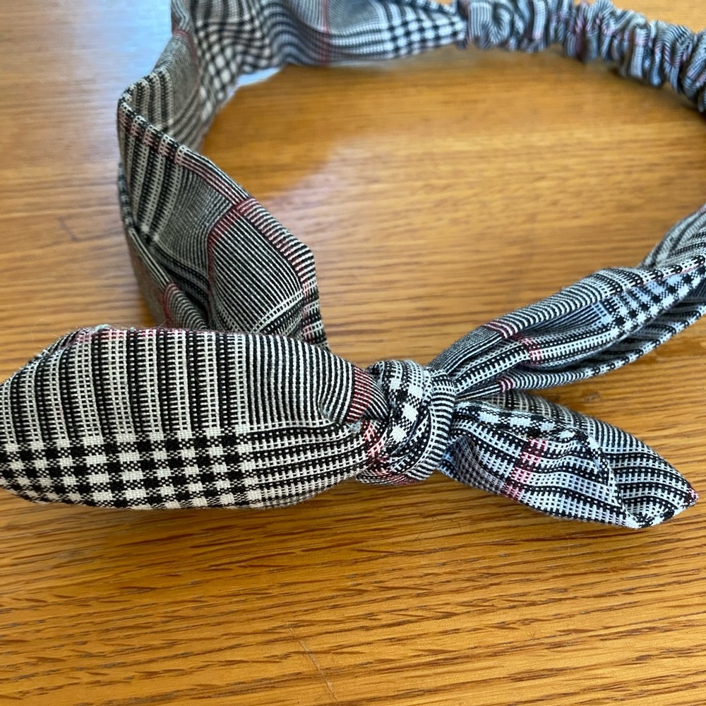Plaid Bow Headband